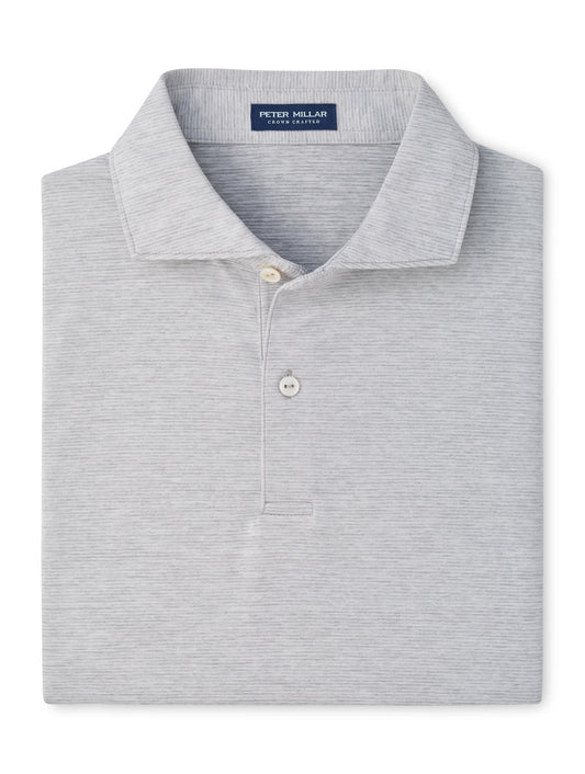 Peter Millar Treble Performance Jersey Polo in Gale Grey