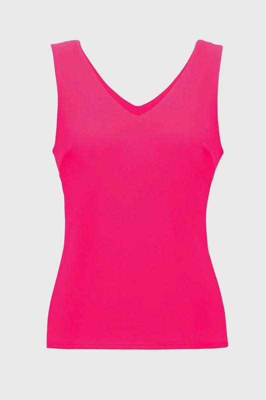 Womens Joseph Ribkoff V-Neck Sleeveless Top in Geranium