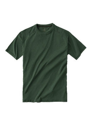 TASC Mens Carrollton Performance Crewneck SS Tee in Green Charcoal