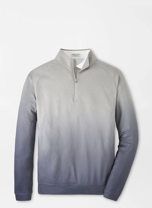 Peter Millar Perth Ombré Performance Quarter-Zip in Gale Grey