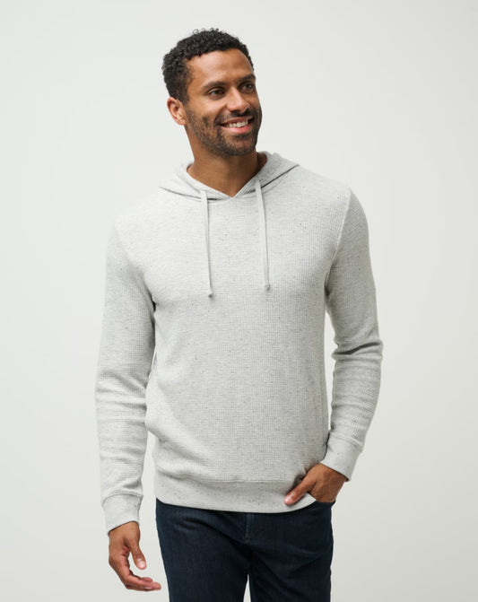 Travis Mathew Cloud Waffle Hoodie in Light Grey