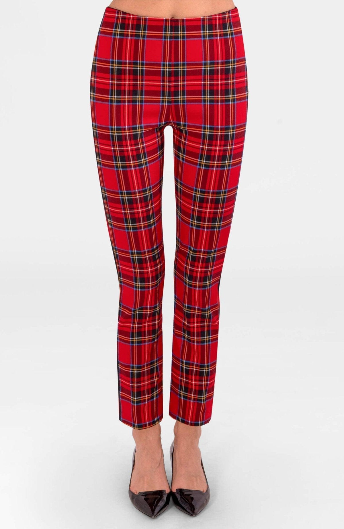 Womens Gretchen Scott Gripe Less Pant in Red Duke of York Plaid