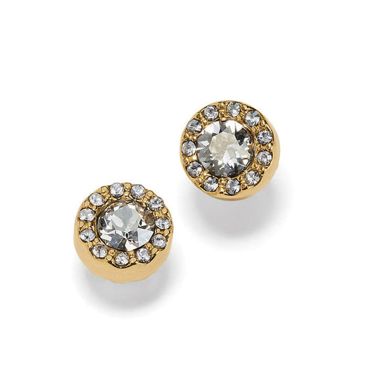 Womens Brighton Illumina Solitaire Post Earrings in Gold