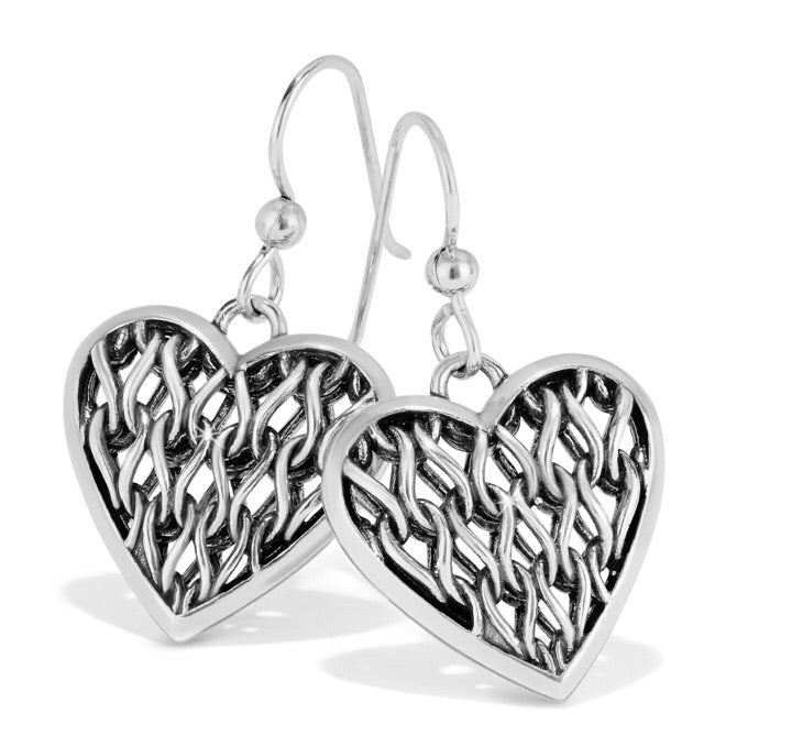 Womens Brighton Delicate Memories Heart French Wire Earrings