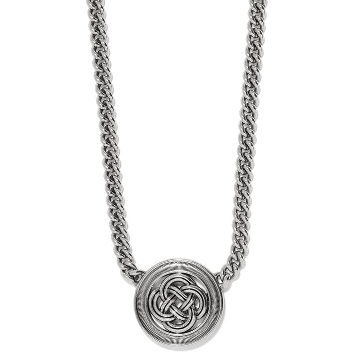 Womens Brighton Interlok Bold Medallion Necklace