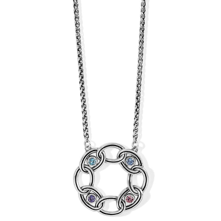 Womens Brighton Interlok Chain Stone Ring Necklace