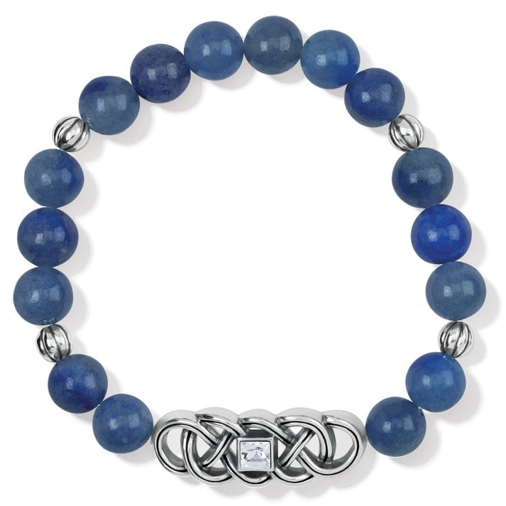 Womens Brighton Interlok Lustre Blue Quartz Stretch Bracelet