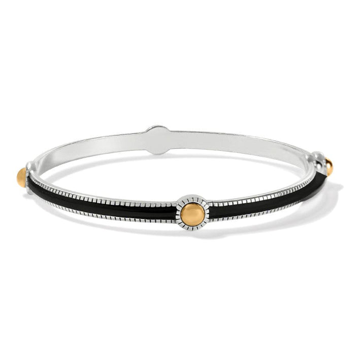 Womens Brighton Interlok Noir Slim Bangle