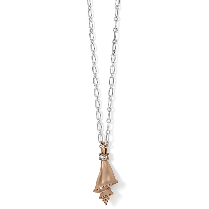 Womens Brighton Japanese Wonder Shell Necklace in Rose Gold