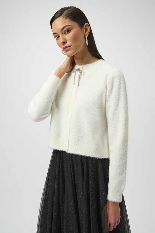Womens Joseph Ribkoff Chic Long Sleeve Crew Neck in Winter White