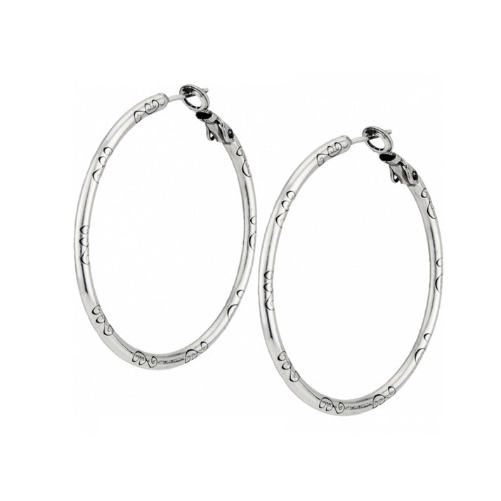 Womens Brighton Large Hoop Charm Earrings