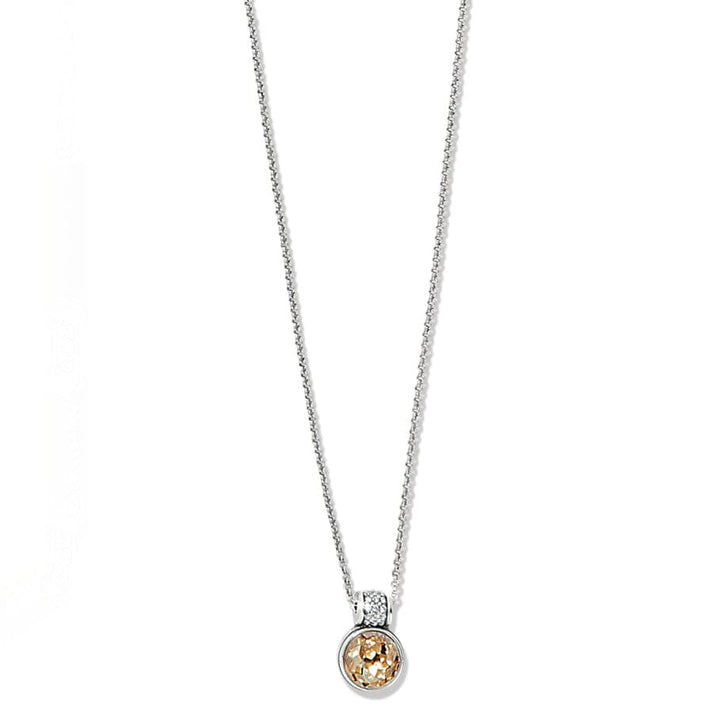 Womens Brighton Meridian Aurora Crystal Petite Necklace in Silver-Golden