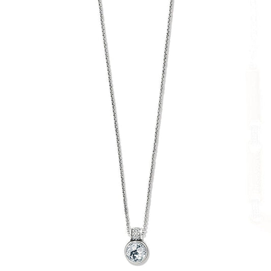 Womens Brighton Meridian Aurora Crystal Petite Necklace in Silver