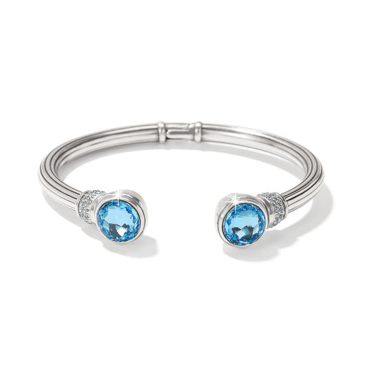 Womens Brighton Meridian Aurora Petite Hinge Bangle in Aqua