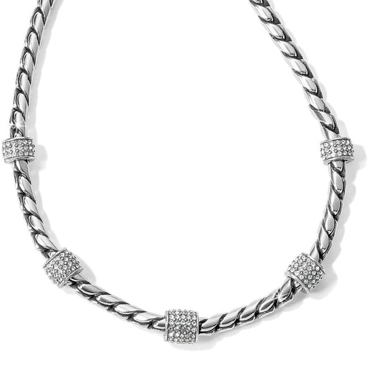 Womens Brighton Meridian Petite Short Necklace in Silver