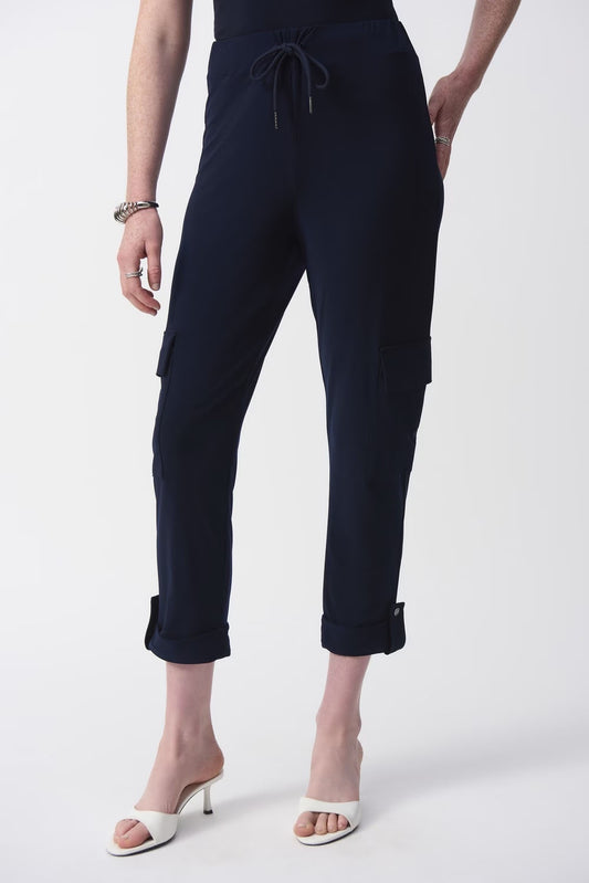 Womens Joseph Ribkoff Slim Fit Cropped Pant in Midnight Blue