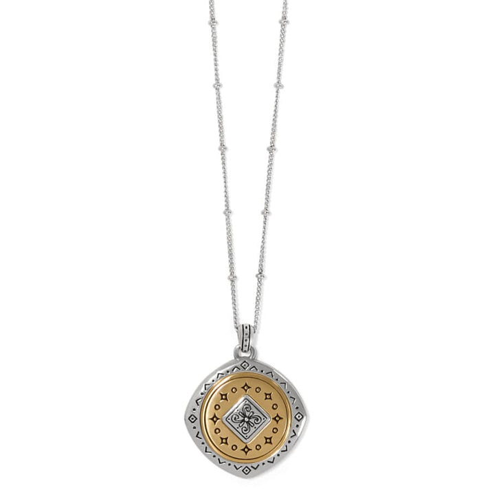 Womens Brighton Mosaic Two Tone Pendant Necklace