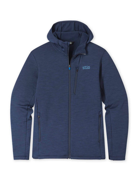 Stio Mens Glide Power Stretch Full Zip Hoodie in Mountain Shadow