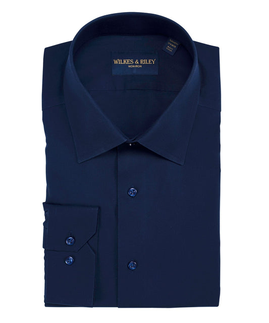 big and tall navy blue dress shirt Men's Big & Tall Westport Black Long Sleeve Hidden Button Down Collar Printed Sport Shirt Navy Multi / 2XB