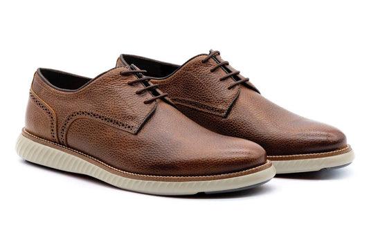 Martin Dingman Countryaire Water Buffalo Plain Toe Shoe in Oak