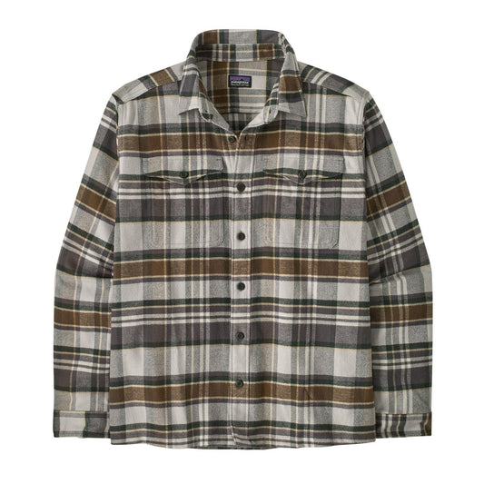 Patagonia Mens Fjord Flannel Shirt in Blizzard: Salt Grey