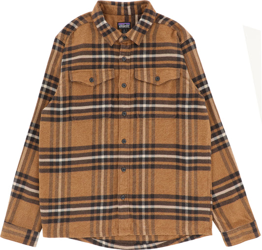 Patagonia Mens Fjord Flannel Shirt in Catch: Deer Brown