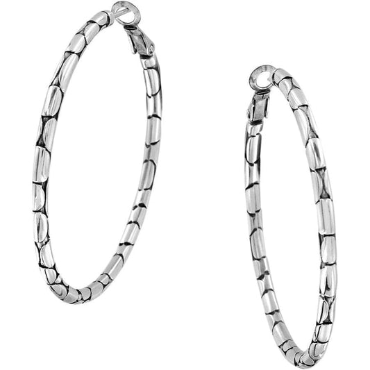 Womens Brighton Pebble Large Hoop Earrings