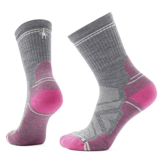 Womens Smartwool Hike Light Cushion Crew Socks in Power Pink