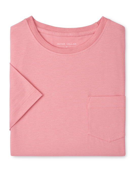 Peter Millar Crown Comfort Pocket Tee in Venetian Pink