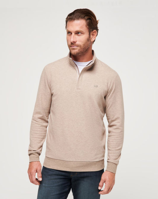 Travis Mathew Cloud Quarter Zip 2.0 in Portabella