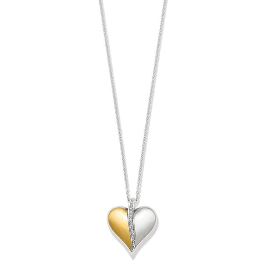 Womens Brighton Precious Heart Two Tone Necklace