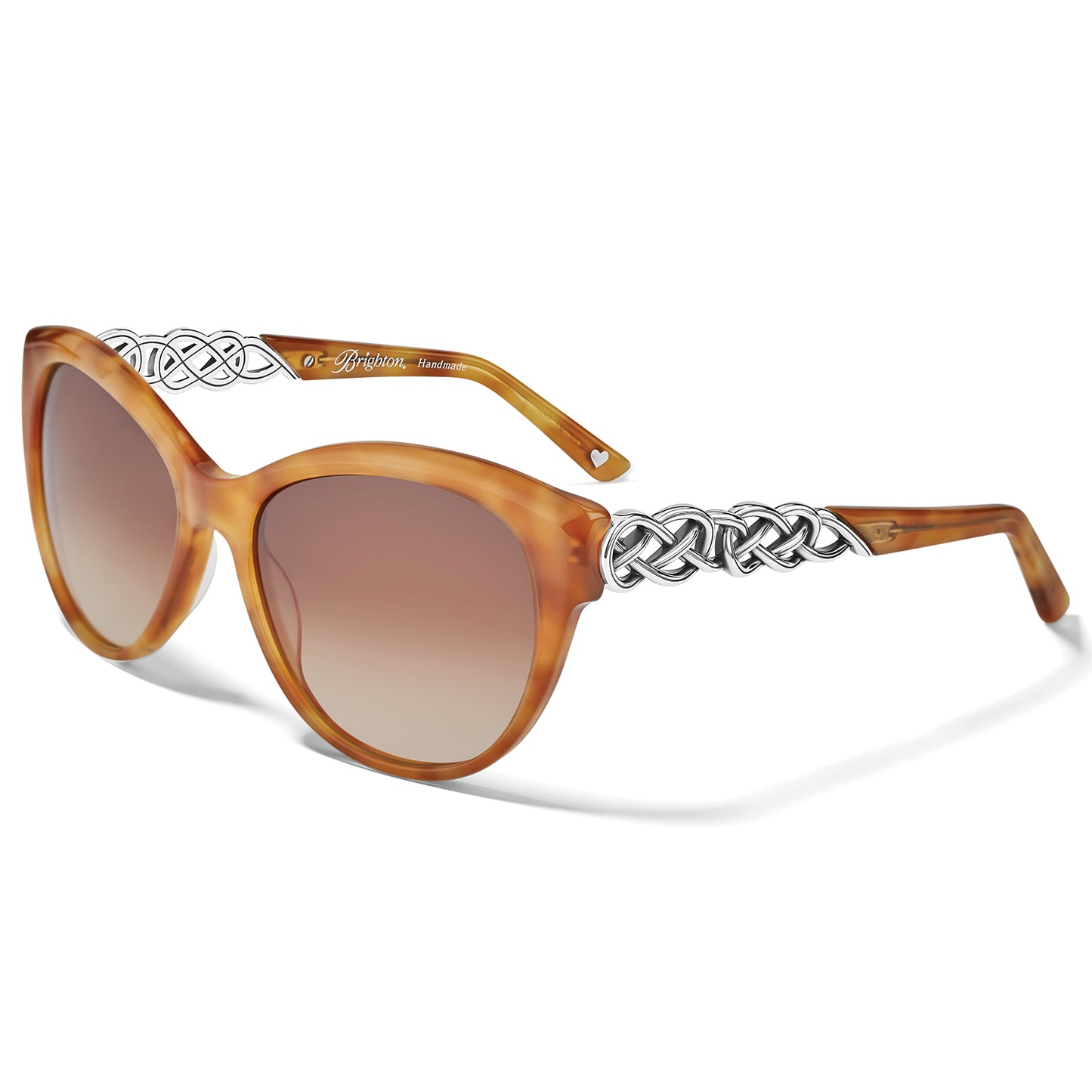 Womens Brighton Interlok Braid Sunglasses in Amber