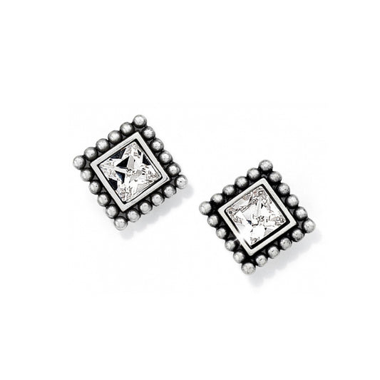 Womens Brighton Sparkle Square Mini Post Earrings
