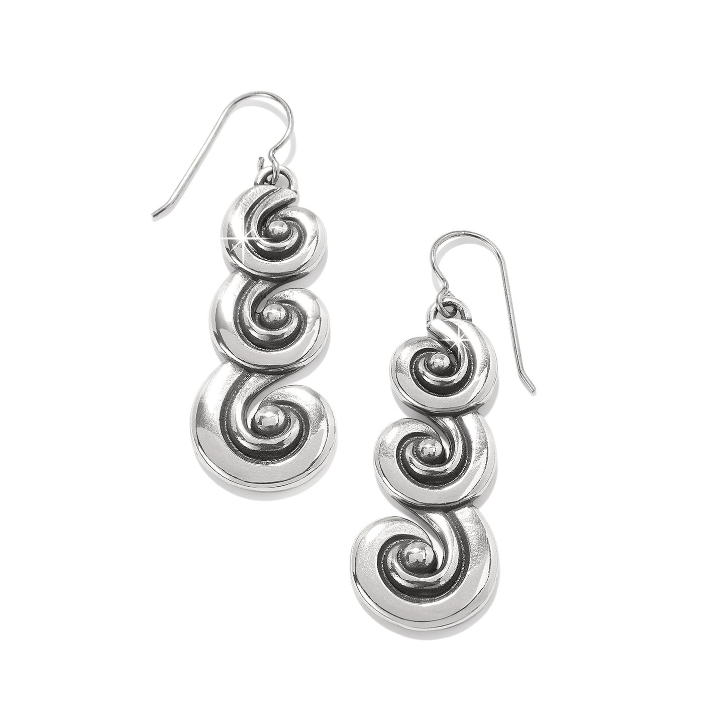 Womens Brighton Contempo Moda Swirl French Wire Earrings