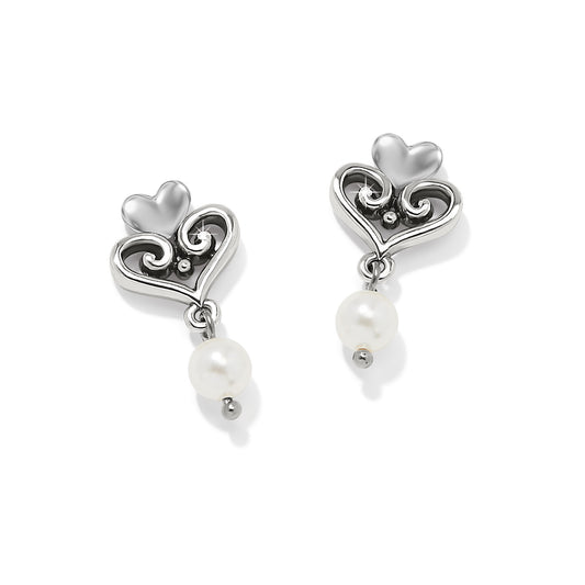 Womens Brighton Alcazar Amor Pearl Post Drop Earrings