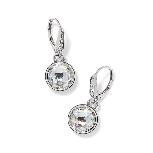 Womens Brighton Meridian Aurora Leverback Earrings in Crystal