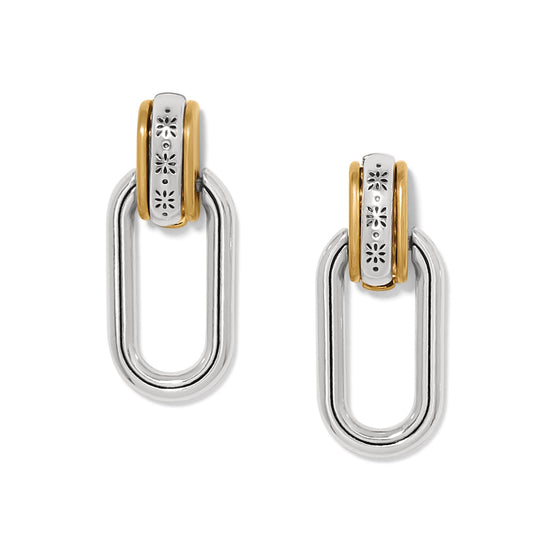 Womens Brighton Mosaic Two Tone Post Drop Earrings