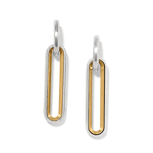 Womens Brighton Medici Two Tone Long Post Drop Earrings