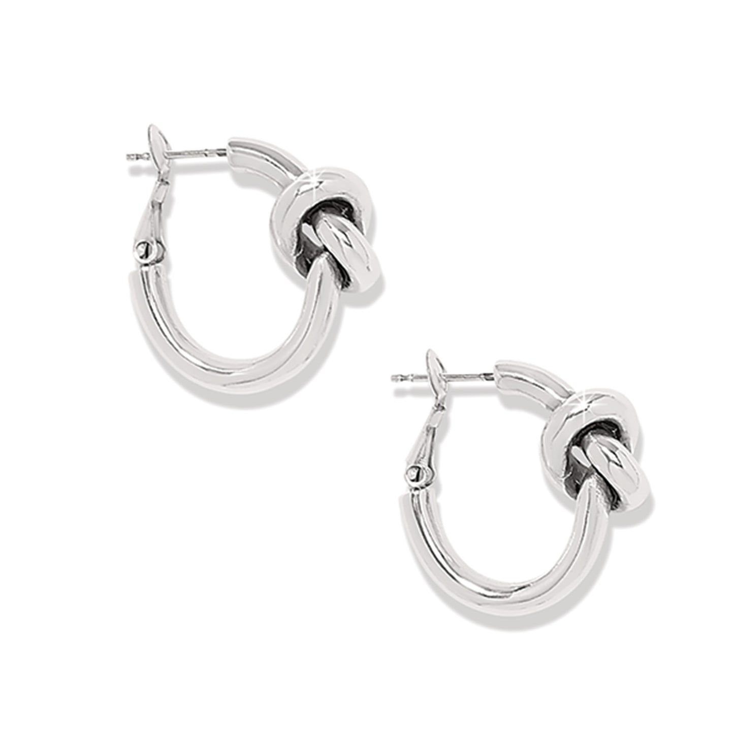 Womens Brighton Interlok Single Knot Hoop Earrings