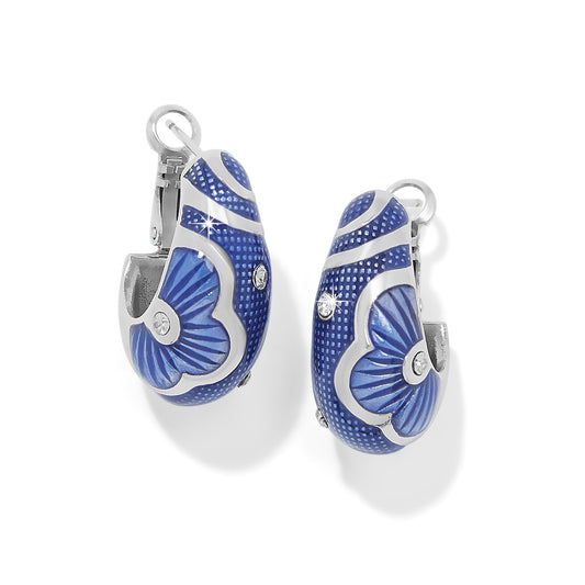 Womens Brighton Flora Hoop Earrings in Blue
