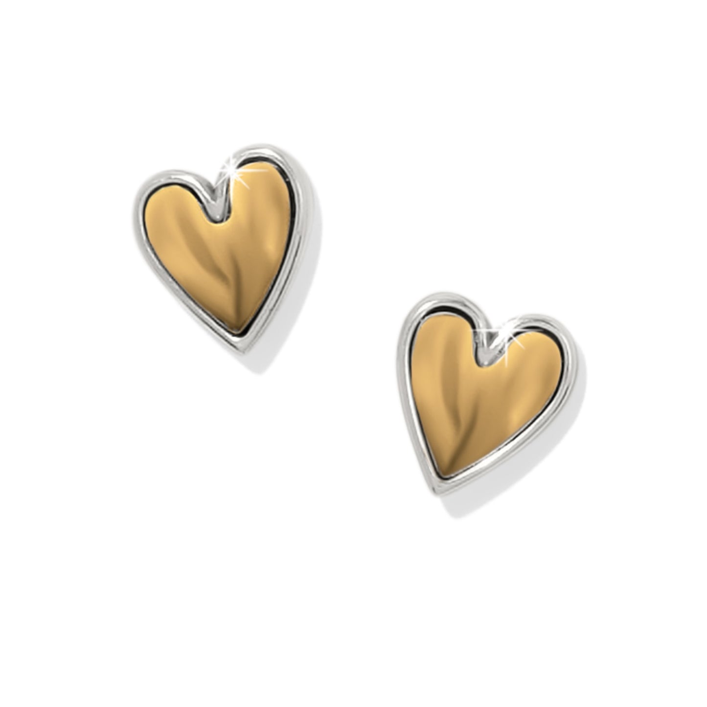Womens Brighton Cascade Heart Post Earrings Two Tone