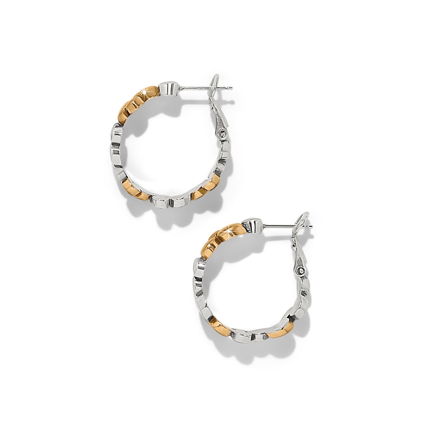 Womens Brighton Pebble Edge Small Hoop Earrings