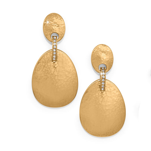 Womens Brighton Meridian Orbit Large Post Drop Earrings in Gold
