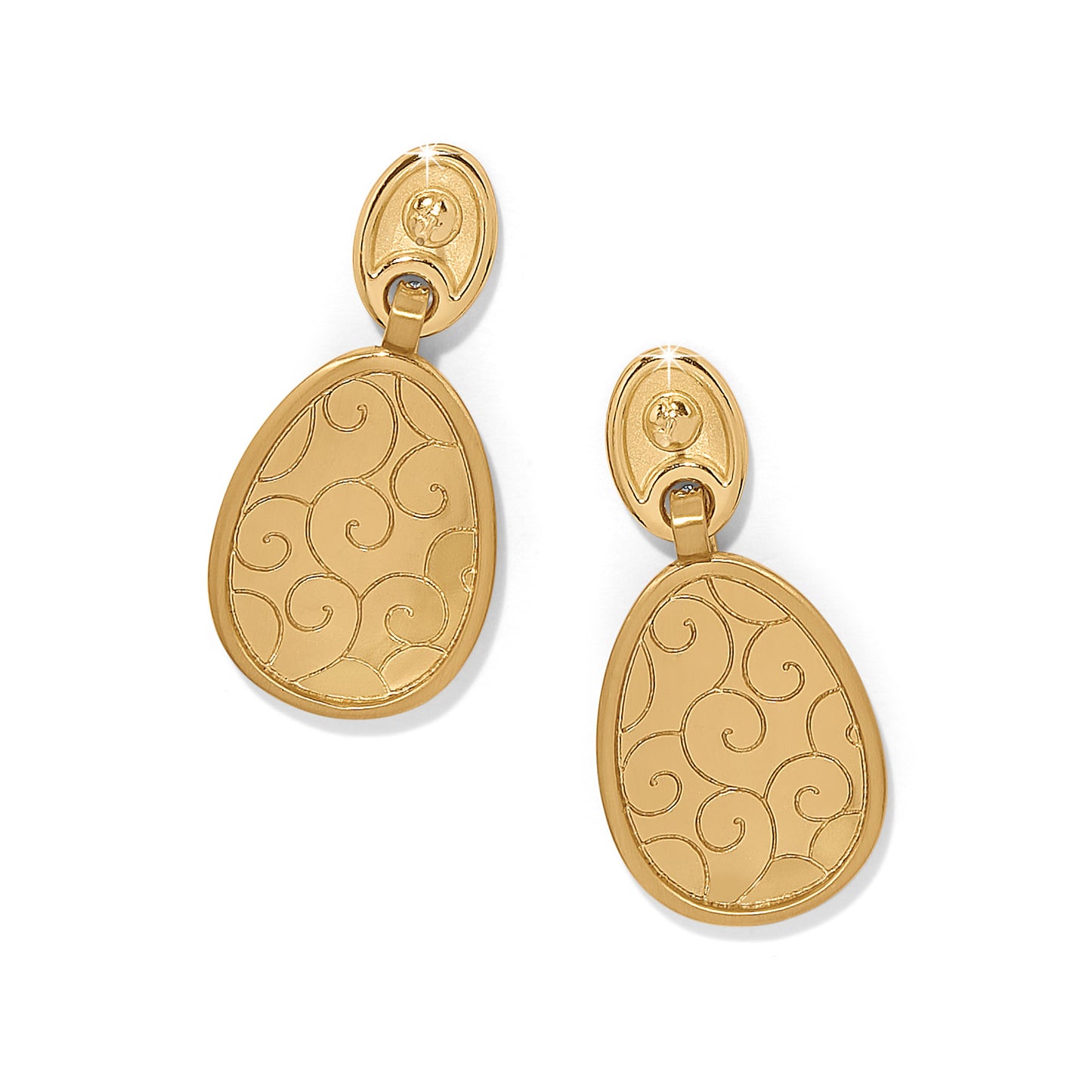 Womens Brighton Meridian Orbit Large Post Drop Earrings in Gold