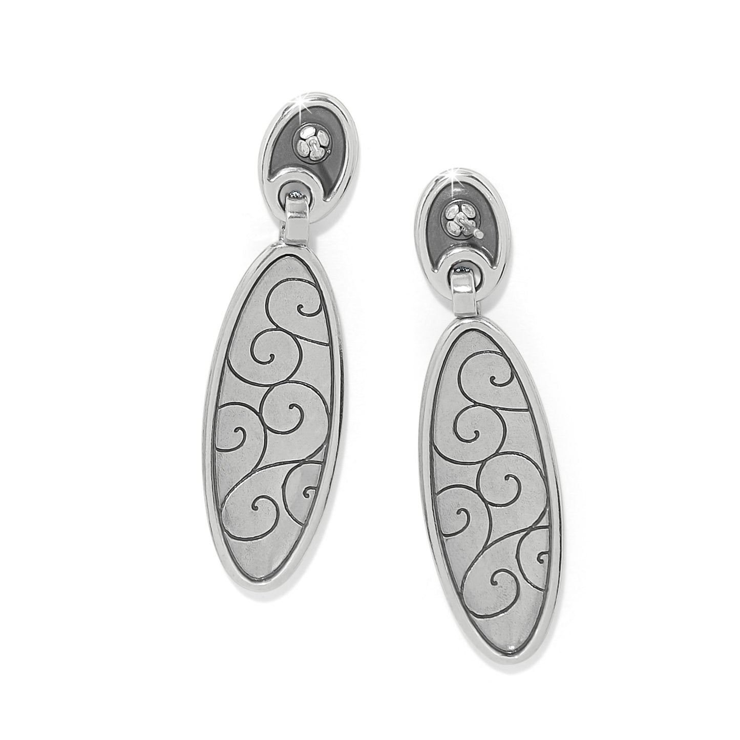 Womens Brighton Meridian Orbit Oval Post Drop Earrings