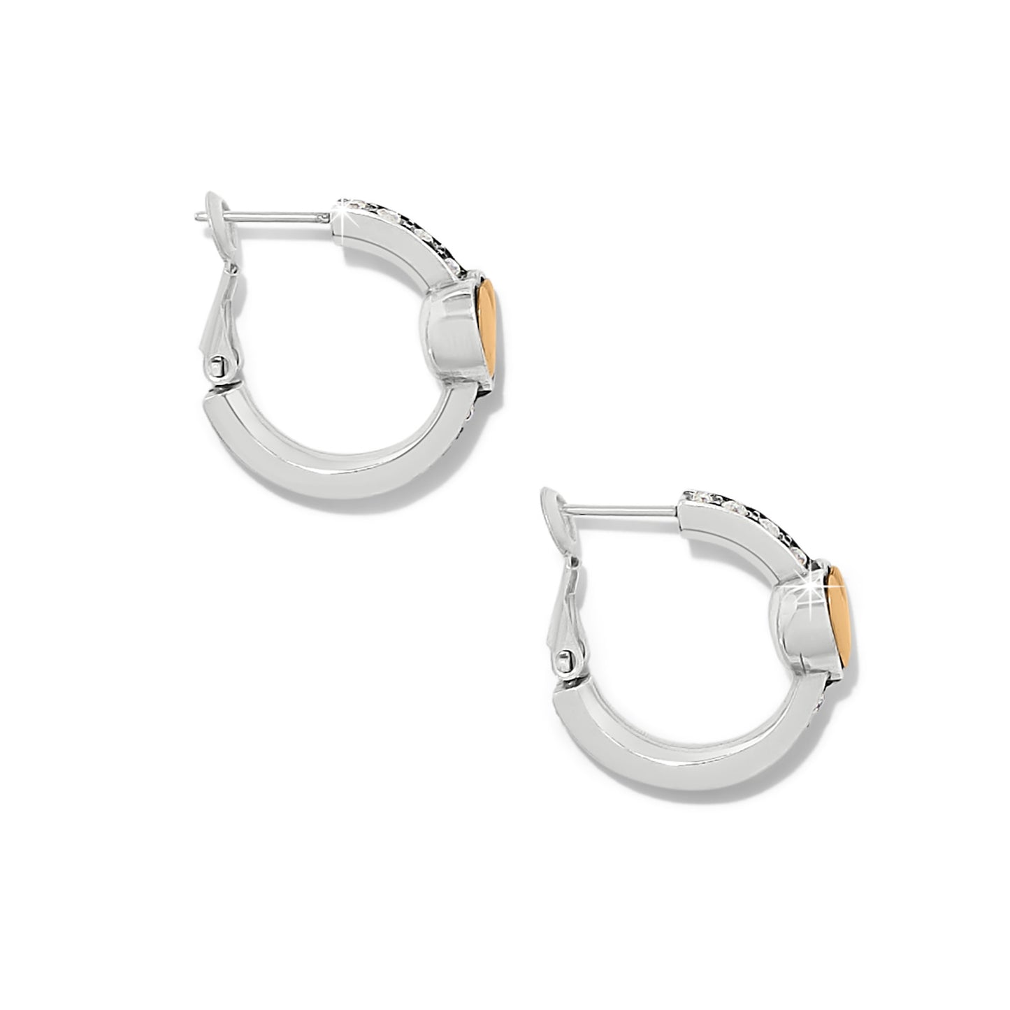 Womens Brighton Mystery Of Love Heart Hoop Earrings Silver-Gold