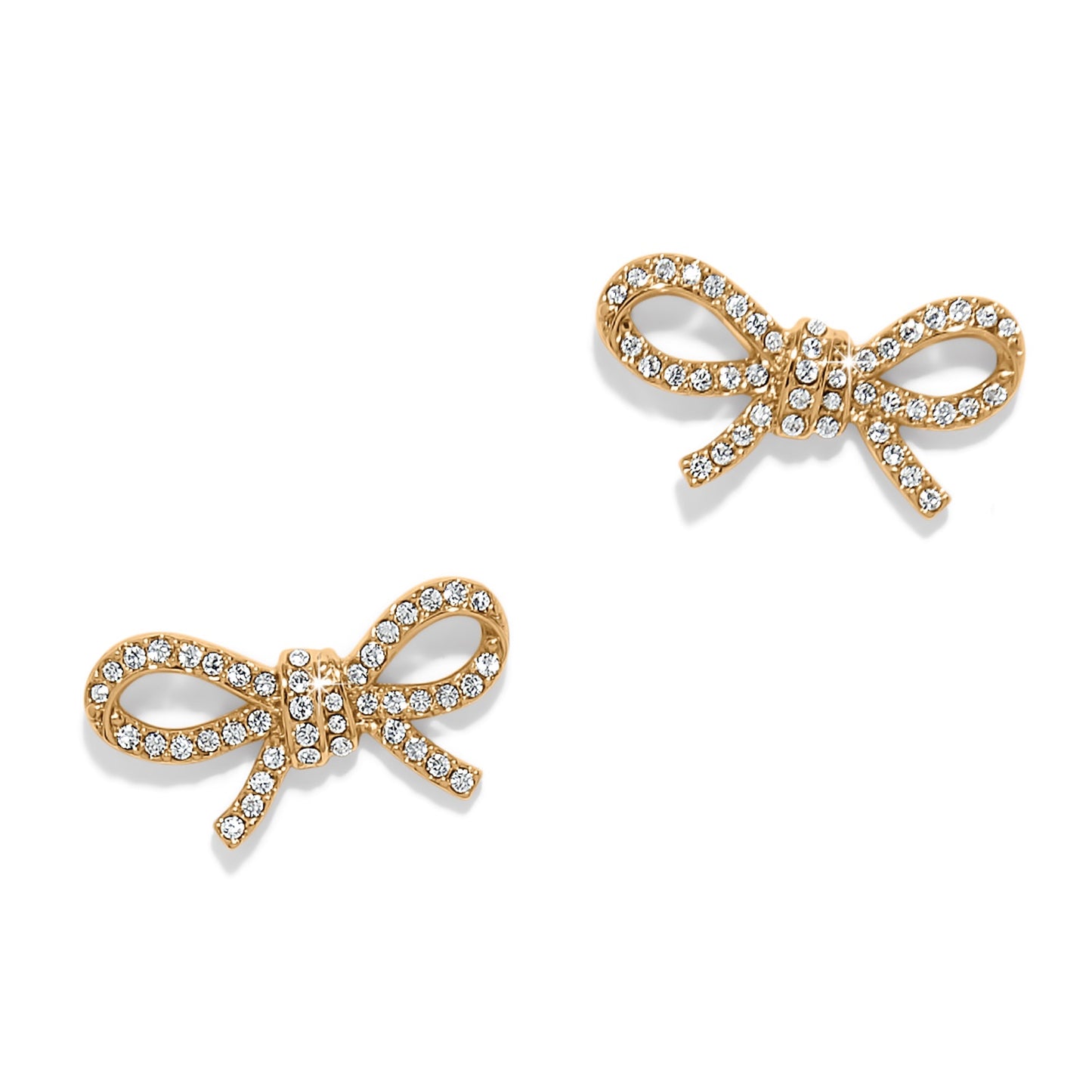 Womens Brighton Gold Illumina Bow Post Earrings