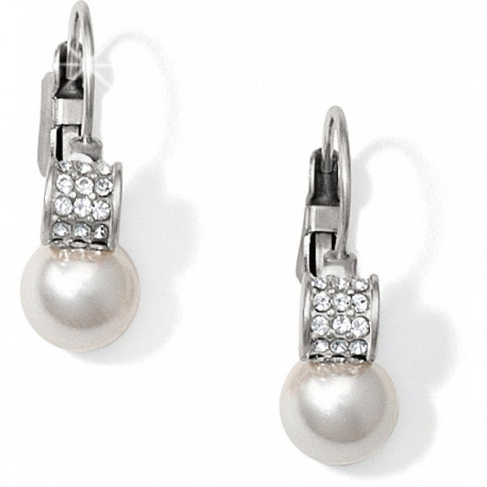 Womens Brighton Meridian Petite Pearl Leverback Earrings