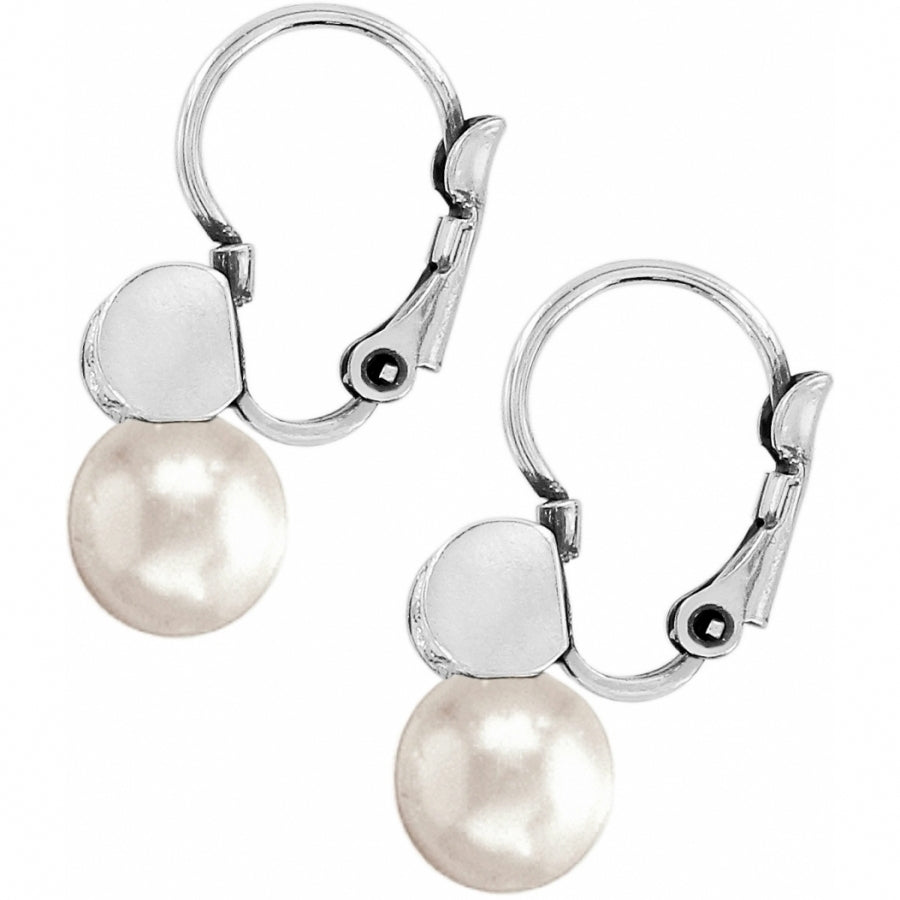Womens Brighton Meridian Petite Pearl Leverback Earrings