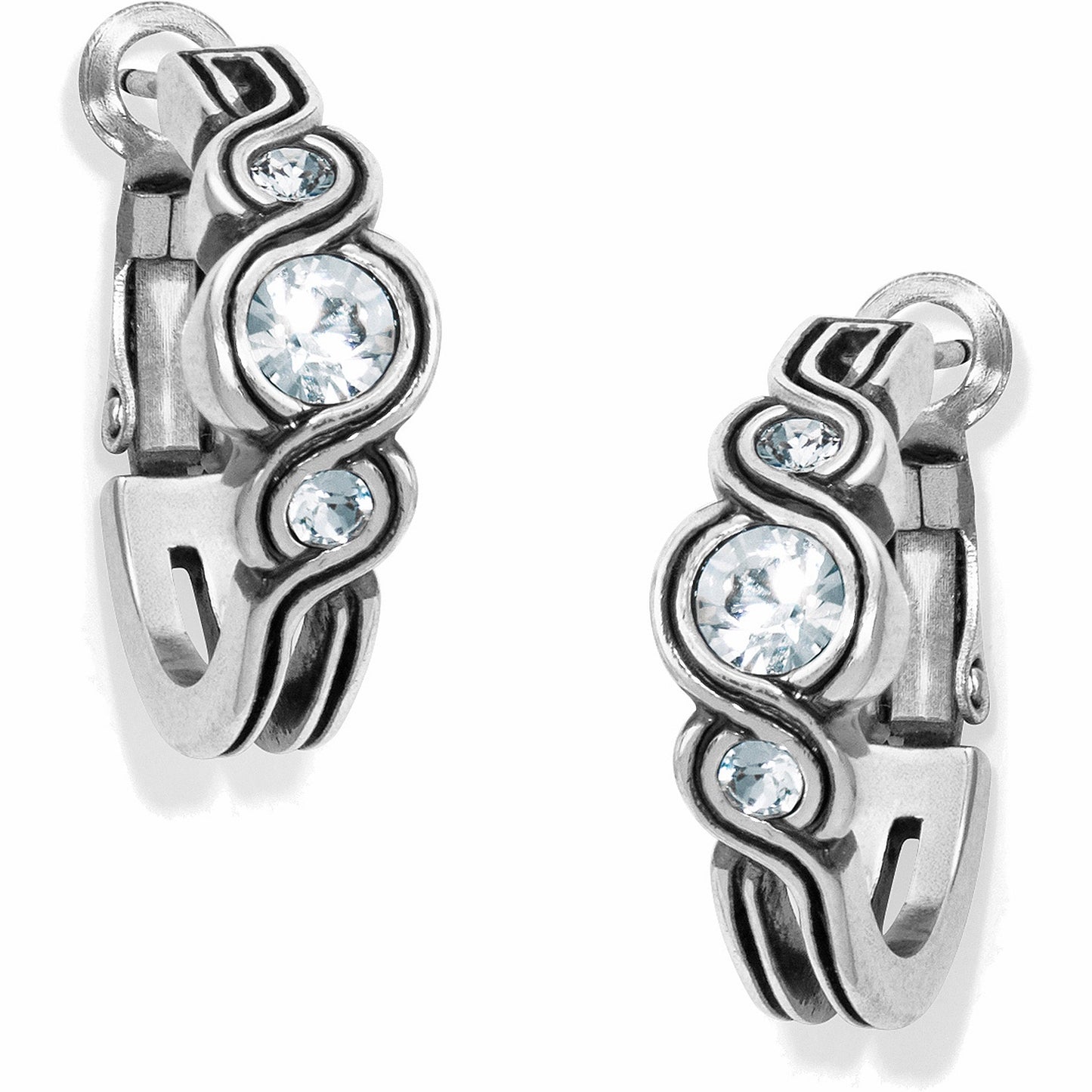 Womens Brighton Infinity Sparkle Hoop Earrings